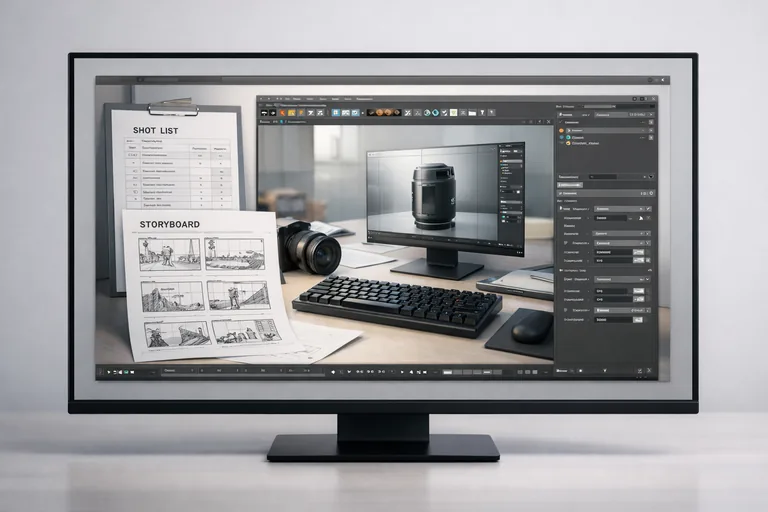 Animatik aşamasında basit geometrilerle kurulan kadrajlar, plan numaraları ve süre notlarıyla hızlı kontrol yaklaşımı