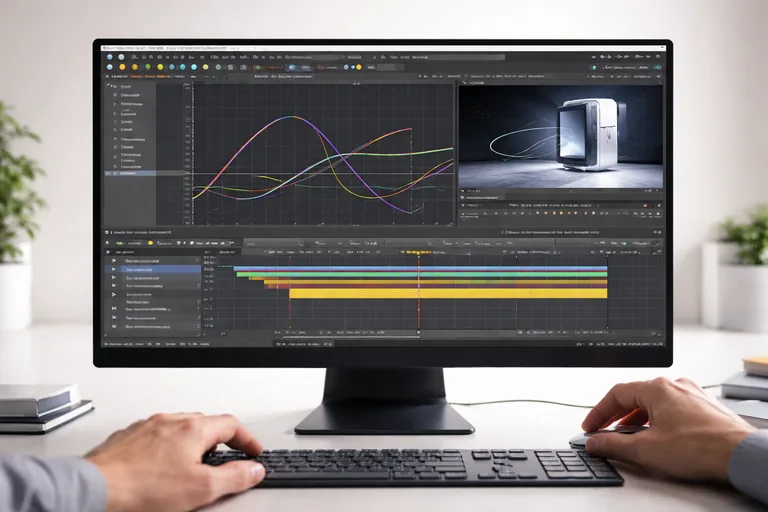 Kamera hareket eğrilerinin düzenlendiği zaman çizelgesi, yumuşak hız geçişleri ve plan markerlarıyla akıcı tempo yaklaşımı