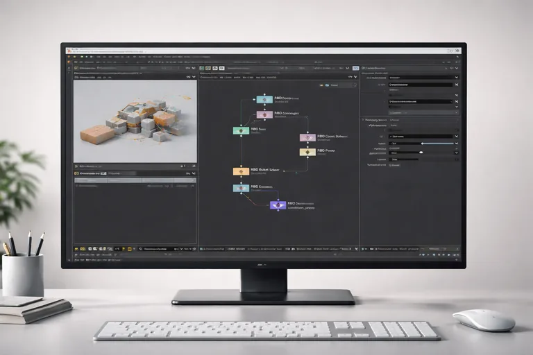 DOP Network içinde sadeleştirilmiş node yapısı ve optimize edilmiş çarpışma geometri şeması
