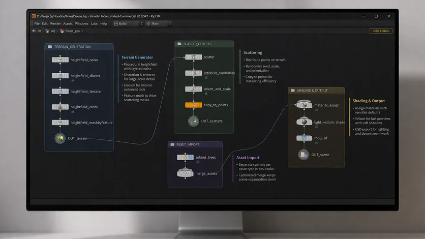 Bir node grafiğinde gruplama, renk kodlama ve açıklama etiketleriyle okunabilirlik artırılıyor