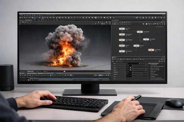 FOTO: Houdini ile Pyro Simülasyonu Kurmak ve Render İçin Optimize Etmek