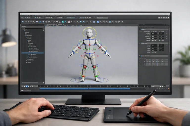 FOTO: Maya ile Rig Kurmak ve Animasyon İçin Stabil Sistem Oluşturmak