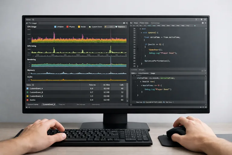 Performans ölçümünde özel profiler marker çizgileriyle fonksiyon sürelerinin zamana göre izlenmesi