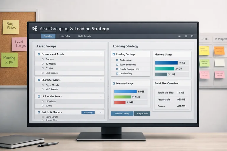 Adreslenebilir varlık gruplarıyla içerik yükleme planını gösteren ekip içi kontrol paneli ve görev dağılımı