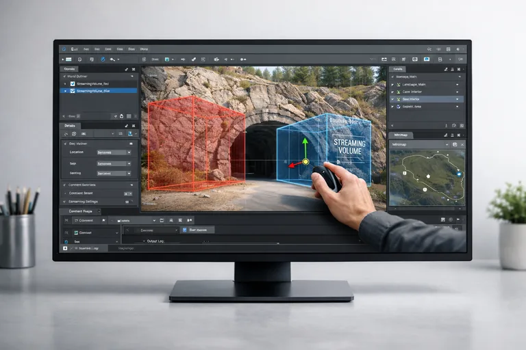 Tünel girişinde görüş hattını kapatan mimariyle yükleme alanı tasarlayan seviye tasarımcısı